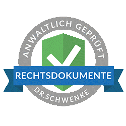 Emblem "Rechtsdokumente" | anwaltlich geprüft von Dr. Schwenke